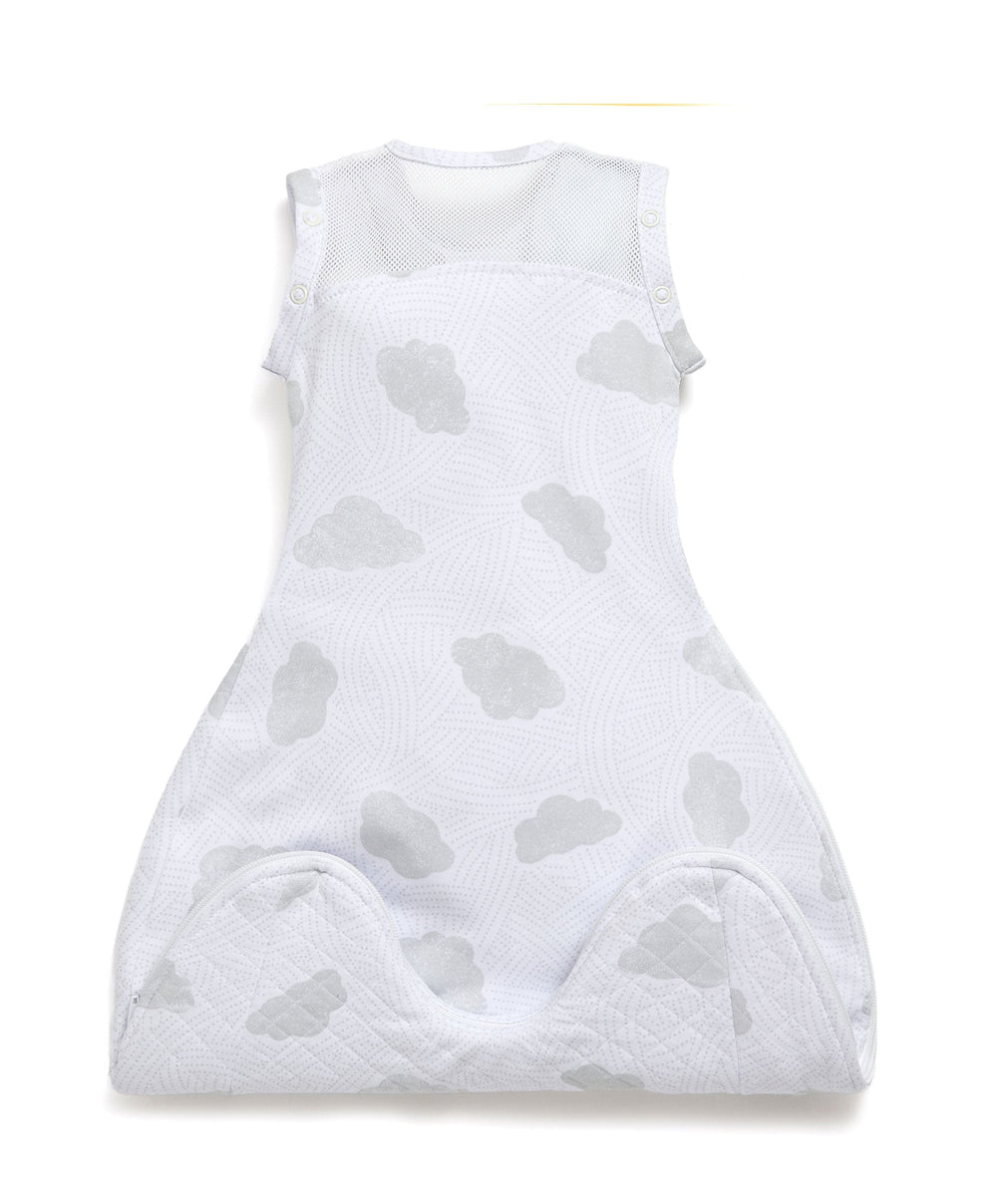 Purflo Purflo Swaddle to Sleep Bag 0-4 Months (2.5 Tog) - Cotton Clouds