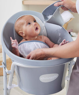 Shnuggle Shnuggle Baby Bath with Plug - Pebble Grey