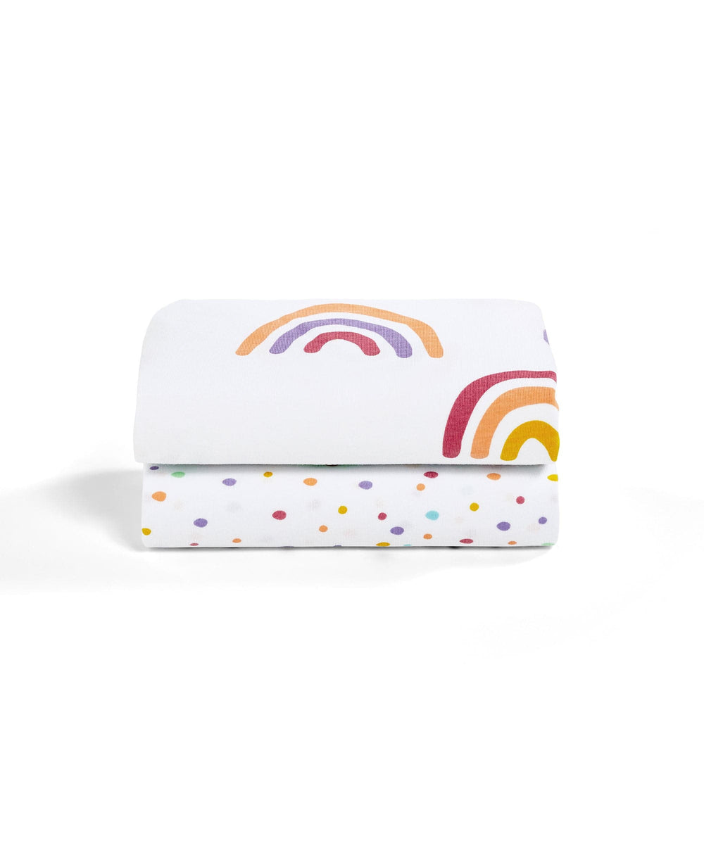 Snuz Crib Sheets Snuz Fitted Crib Sheets 2 Pack - Rainbow