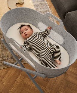 Snuz Moses Baskets SnuzBaskit Light Grey Moses Basket & Dove Stand