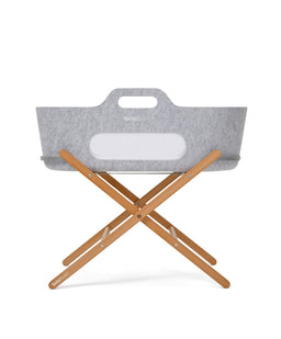 Snuz Moses Baskets SnuzBaskit Light Grey Moses Basket & Natural Stand - Light Grey/ Natural