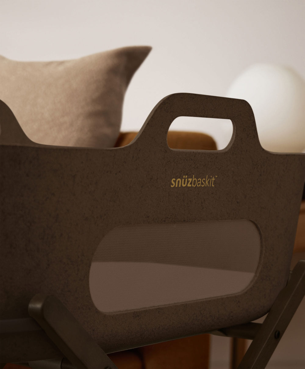 Snuz Moses Baskets SnuzBaskit Moses Basket &amp; Stand - Chocolate/ Ebony
