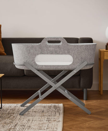 Snuz Moses Baskets SnuzBaskit Moses Basket & Stand - Light Grey/Dove