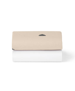 Snuz Snüz Twin Pack Moses Basket Sheets - Sand Cloud