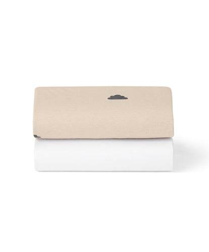 Snuz Snüz Twin Pack Moses Basket Sheets - Sand Cloud
