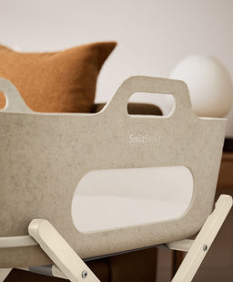 Snuz SnuzBaskit Barley Moses Basket & Cashmere Stand - Barley/Cashmere