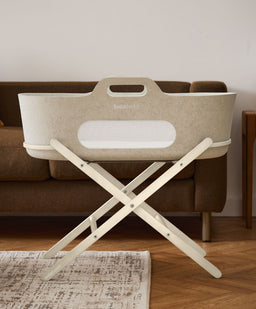 Snuz SnuzBaskit Barley Moses Basket & Cashmere Stand - Barley/Cashmere