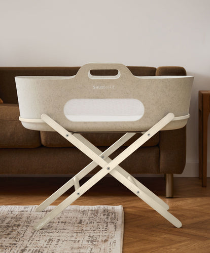 Snuz SnuzBaskit Barley Moses Basket & Cashmere Stand - Barley/Cashmere