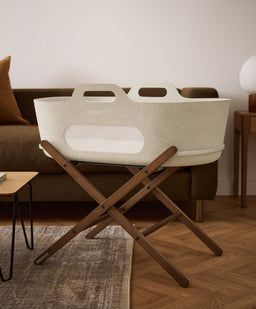 Snuz SnuzBaskit Moses Basket & Stand - Barley/Walnut