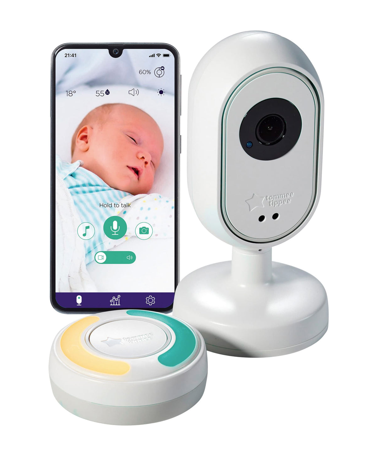 Tommee Tippee Dreamsense Smart Baby Monitor in White – Mamas & Papas IE
