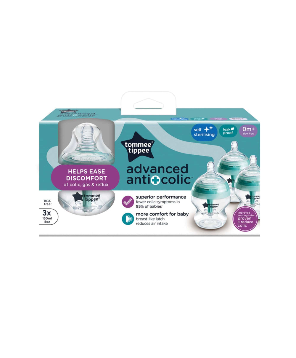 Tommee Tippee Bottle Feeding Tommee Tippee Advanced Anti-Colic Baby Bottle (Pack of 3) - 150ml