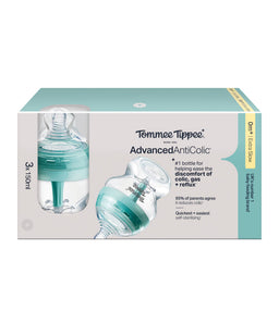 Tommee Tippee Bottle Feeding Tommee Tippee Advanced Anti-Colic Baby Bottle with Extra-Slow Flow Teat (Pack of 3) - 150ml
