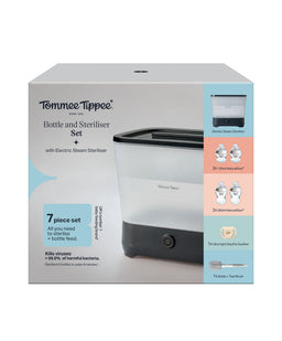 Tommee Tippee Bottle Feeding Tommee Tippee Bottle and Steriliser Set - Black