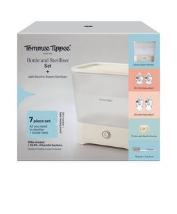 Tommee Tippee Bottle Feeding Tommee Tippee Bottle and Steriliser Set - White