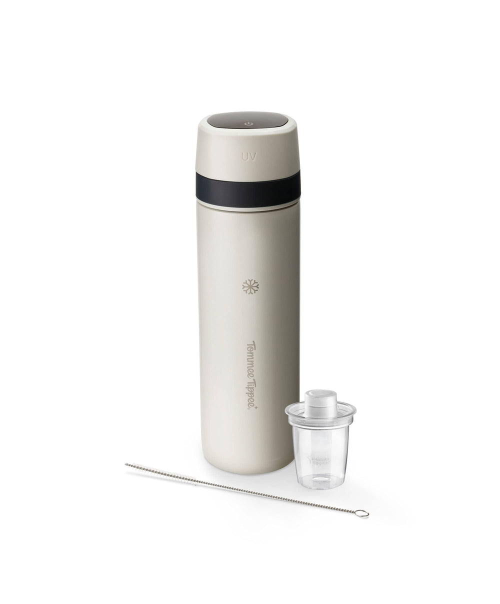 Tommee Tippee Bottle Feeding Tommee Tippee PrepGo Portable 2-in-1 Formula Feed Maker with Built-in UV Steriliser - white