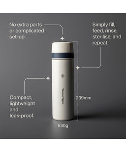 Tommee Tippee Bottle Feeding Tommee Tippee PrepGo Portable 2-in-1 Formula Feed Maker with Built-in UV Steriliser - white