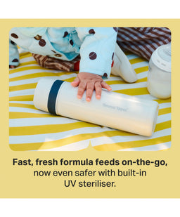 Tommee Tippee Bottle Feeding Tommee Tippee PrepGo Portable 2-in-1 Formula Feed Maker with Built-in UV Steriliser - white