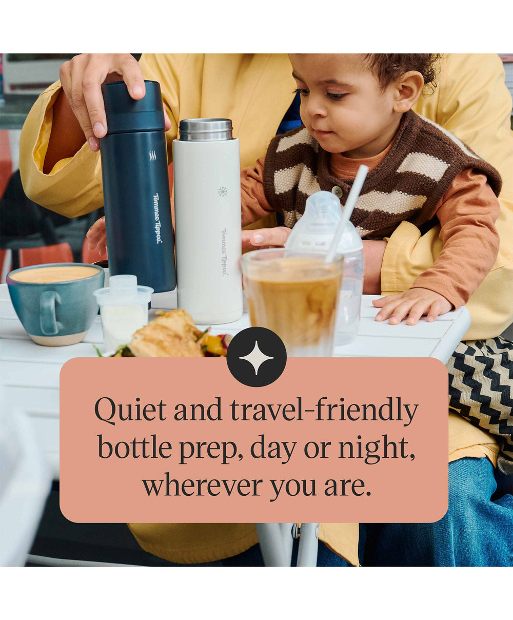 Tommee Tippee Bottle Feeding Tommee Tippee PrepGo Portable Formula Feed Maker &amp; Newborn Bottles - Black and White