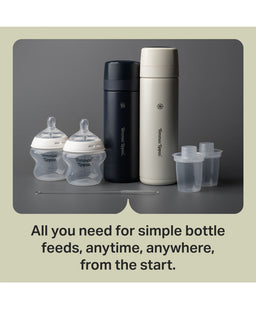 Tommee Tippee Bottle Feeding Tommee Tippee PrepGo Portable Formula Feed Maker & Newborn Bottles - Black and White
