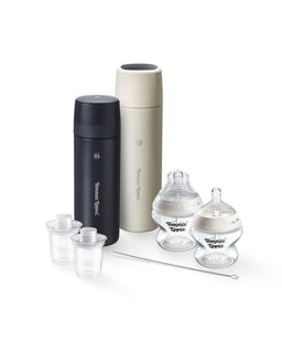 Tommee Tippee Bottle Feeding Tommee Tippee PrepGo Portable Formula Feed Maker & Newborn Bottles - Black and White