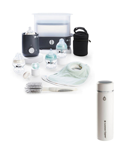 Tommee Tippee Tommee Tippee Complete Feeding Set & GoPrep Formula Feed Maker Bundle - Black