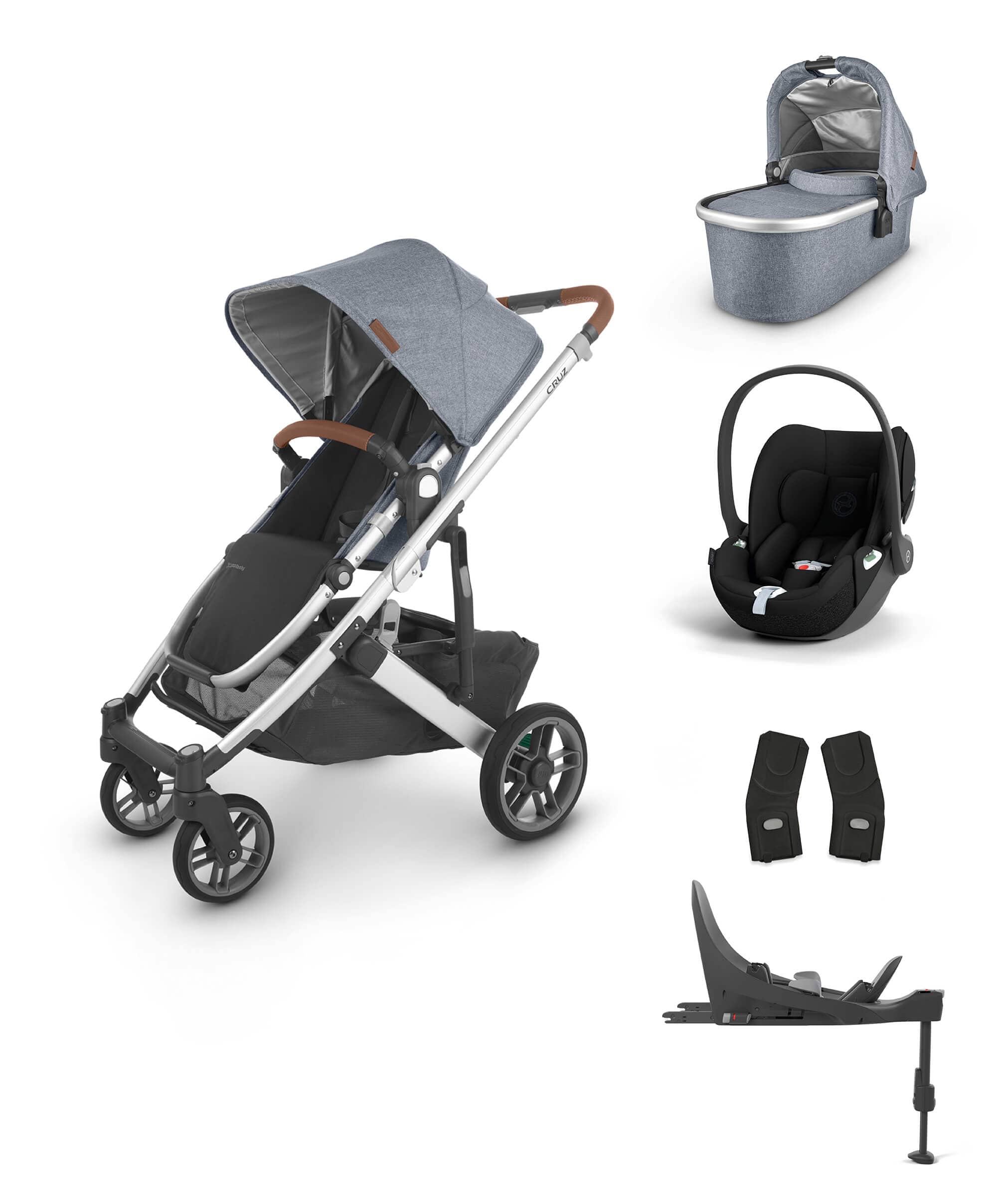 IRL Uppababy Cruz V2 Pushchair Bundle with Cybex Cloud T Car Seat