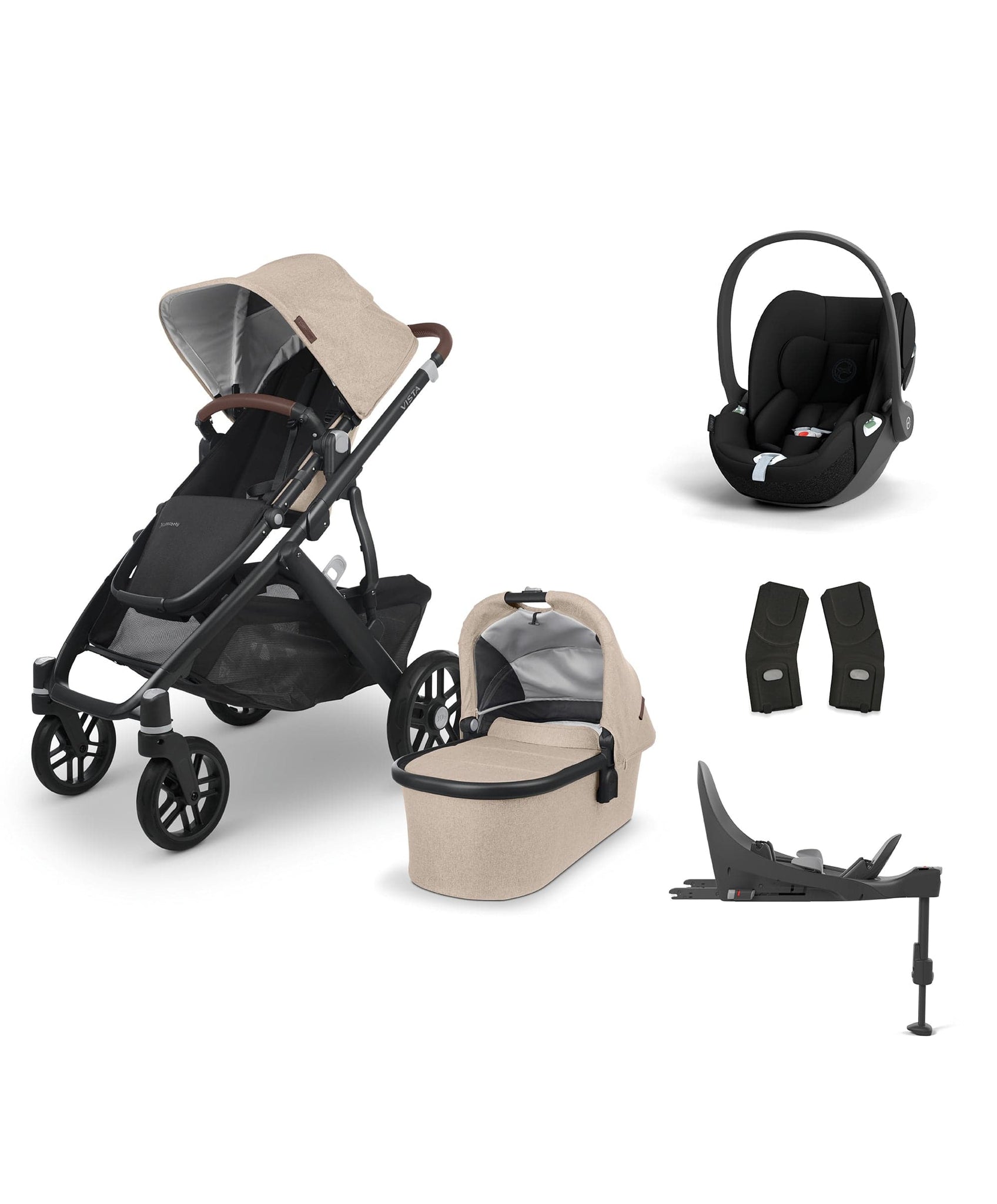 Uppababy Vista V2 Pushchair Bundle with Cybex Cloud T Car Seat