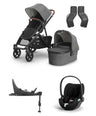 Uppababy Pushchairs UPPAbaby Vista V3 Stroller Bundle with Cybex Cloud Car Seat – Greyson