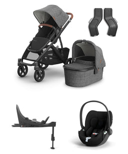 Uppababy Pushchairs UPPAbaby Vista V3 Stroller Bundle with Cybex Cloud Car Seat – Greyson