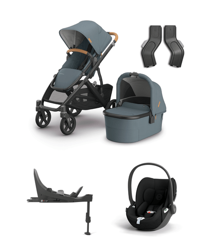 Uppababy Pushchairs UPPAbaby Vista V3 Stroller Bundle with Cybex Cloud T Car Seat - Dillan