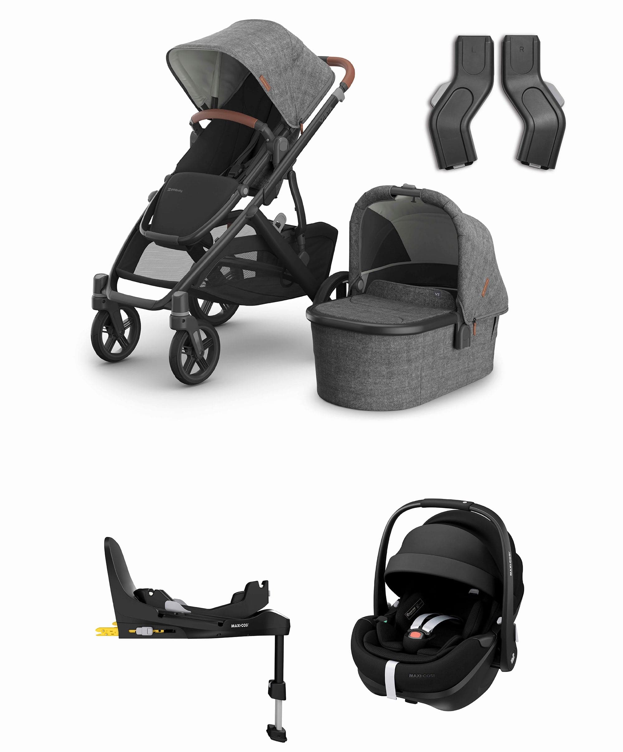 UPPAbaby Vista V3 Stroller Bundle with Maxi-Cosi Pebble 360