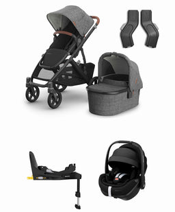 Uppababy Pushchairs UPPAbaby Vista V3 Stroller Bundle with Maxi-Cosi Pebble 360 Pro&sup2; Car Seat  – Greyson