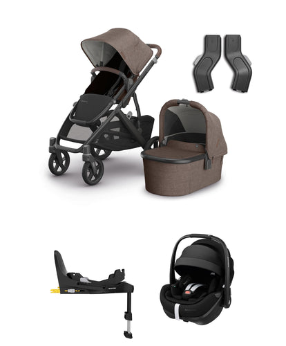 Uppababy Pushchairs UPPAbaby Vista V3 Stroller & Carrycot Bundle with Maxi-Cosi Pebble 360 Pro² Car Seat & Base (5 Pieces) - Owen