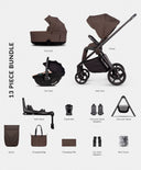 Venicci Pushchairs Claro 2 4in1 Ultimate Pushchair Bundle (13 Pieces) - Chocolate