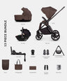 Venicci Pushchairs Claro 2 4in1 Ultimate Pushchair Bundle (13 Pieces) - Chocolate