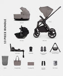 Venicci Pushchairs Claro 2 4in1 Ultimate Pushchair Bundle (13 Pieces) - Fog