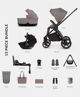 Venicci Pushchairs Claro 2 4in1 Ultimate Pushchair Bundle (13 Pieces) - Fog