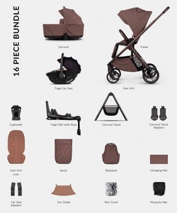 Venicci Pushchairs Tila 4in1 Ultimate Pushchair Bundle (16 Pieces) - Noce