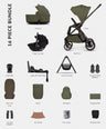 Venicci Pushchairs Tila 4in1 Ultimate Pushchair Bundle (16 Pieces) - Olive