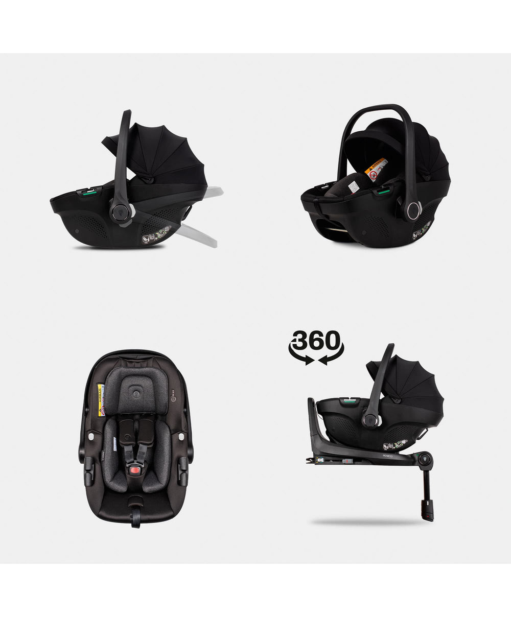 Venicci Pushchairs Upline 3 4in1 Plus Ultimate Pushchair Bundle (16 Pieces) - Onyx