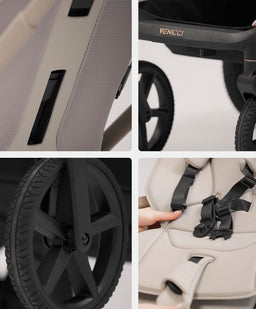 Venicci Pushchairs Upline 3 4in1 Plus Ultimate Pushchair Bundle (16 Pieces) - Sand