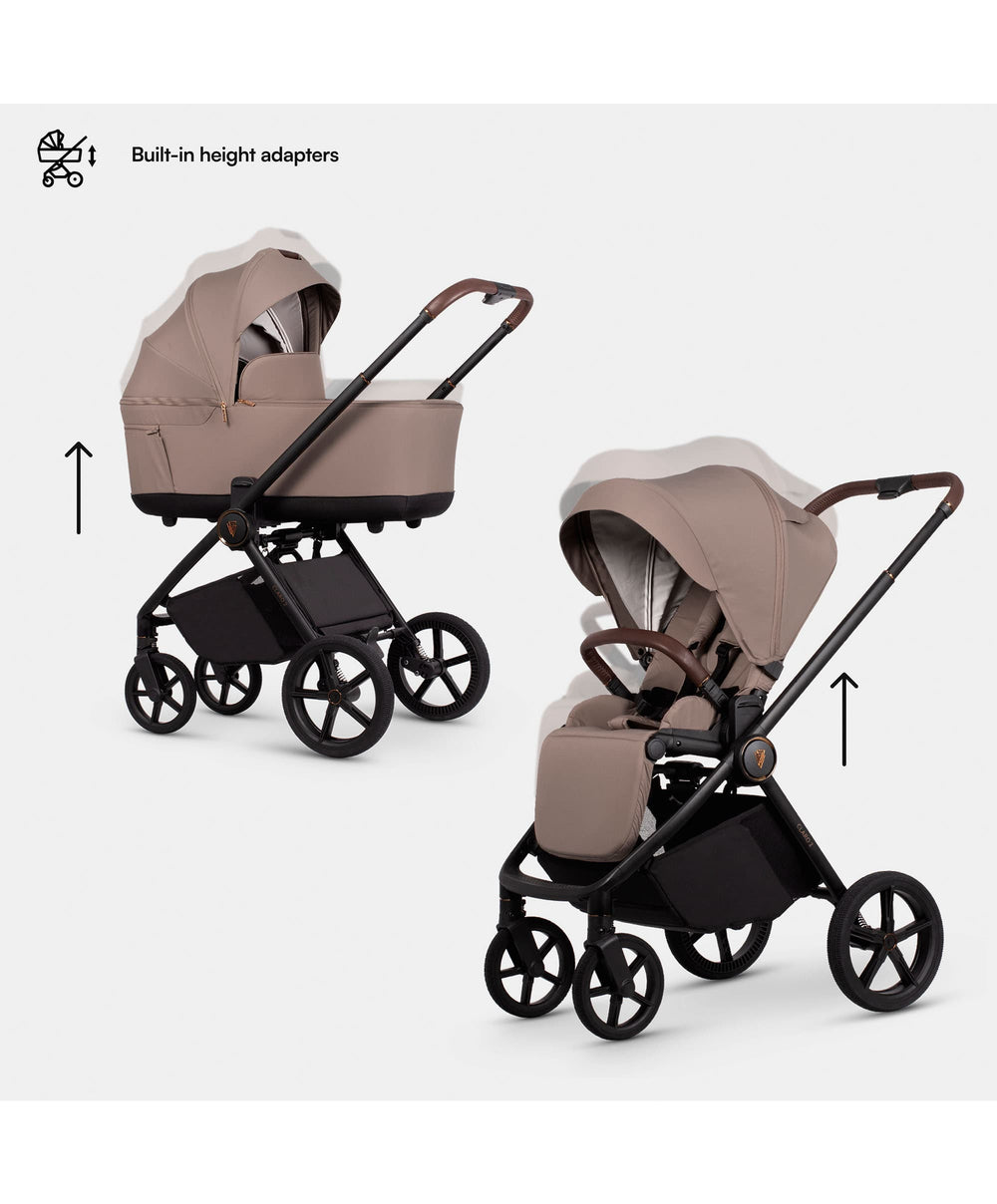 Venicci Pushchairs Venicci Claro 2in1 Essential Pushchair Bundle (8 Pieces) - Almond