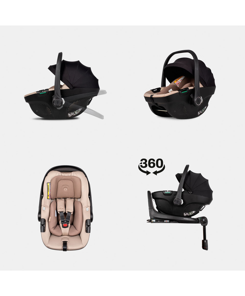 Venicci Pushchairs Venicci Claro 4in1 Luxury Pushchair Bundle Tiago 2 Car Seat (10 pieces) - Chocolate