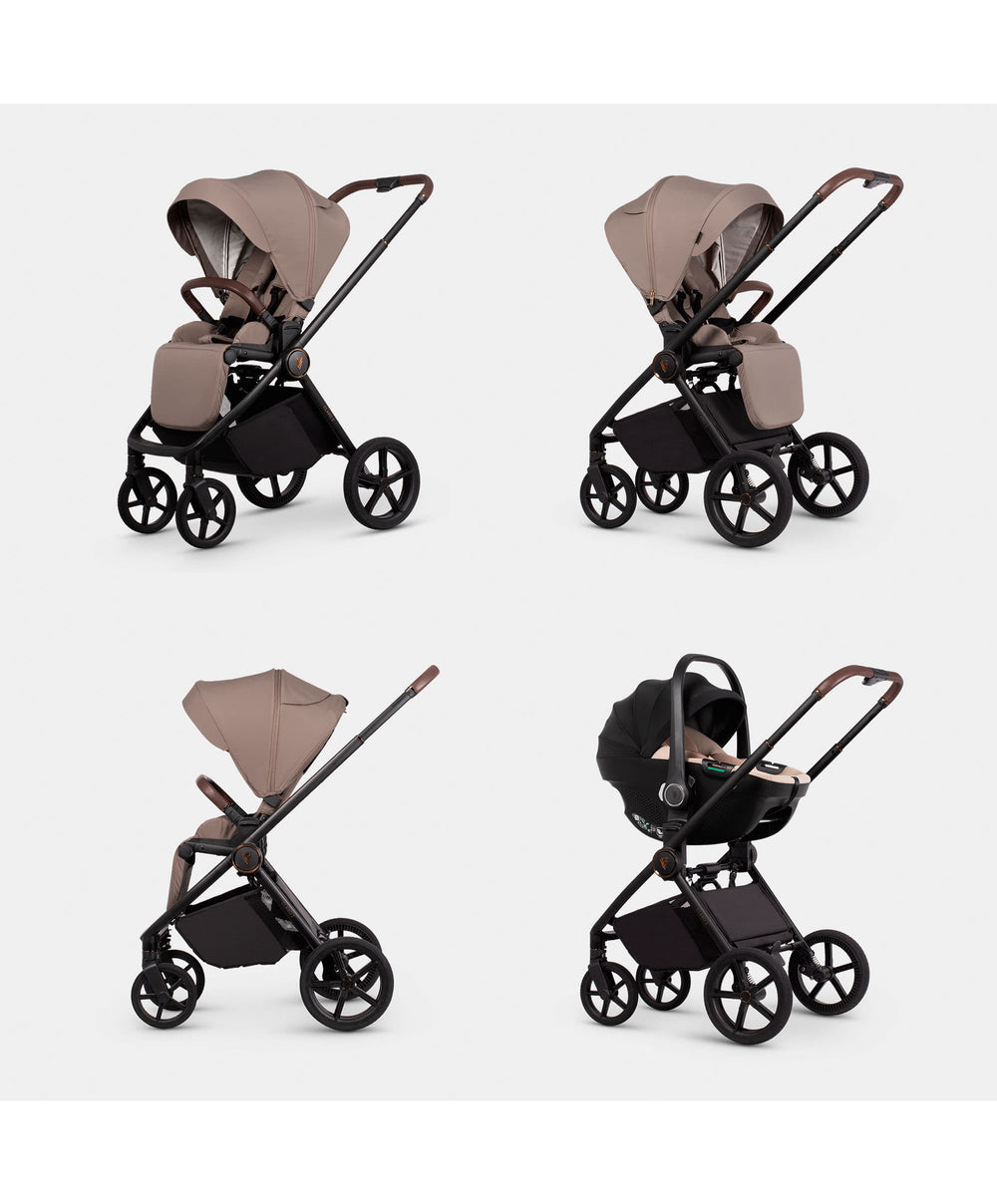 Venicci Pushchairs Venicci Claro 4in1 Luxury Pushchair Bundle with Tiago 2 Car Seat  (10 pieces) - Almond