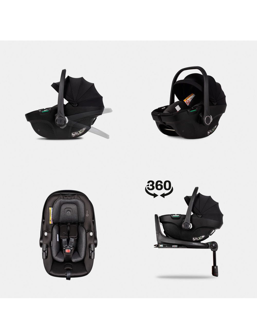 Venicci Pushchairs Venicci Upline 3 4in1 Pushchair Bundle With Tiago 2 Car Seat (13 Pieces) - Onyx