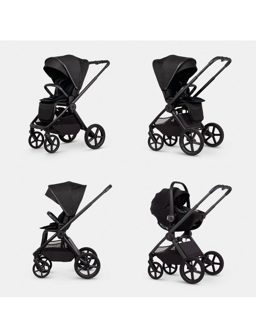 Venicci Pushchairs Venicci Upline 3 4in1 Pushchair Bundle With Tiago 2 Car Seat (13 Pieces) - Onyx