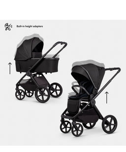 Venicci Pushchairs Venicci Upline 3 4in1 Pushchair Bundle With Tiago 2 Car Seat (13 Pieces) - Onyx