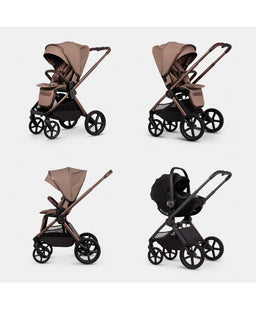 Venicci Pushchairs Venicci Upline 3 4in1 Pushchair Bundle With Tiago 2 Car Seat (13 Pieces) - Sand