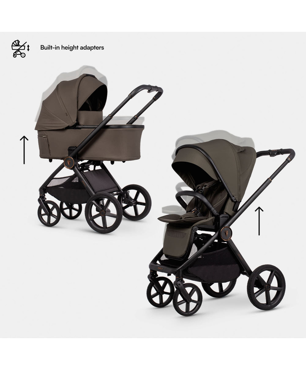 Venicci Pushchairs Venicci Upline 3 4in1 Pushchair Bundle With Tiago 2 Car Seat (13 Pieces) - Truffle