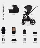Venicci Venicci Upline 3 2in1 Essential Bundle (11 Piece) - Onyx